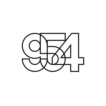 954 abstract logo modern style