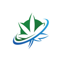cannabis abstract logo modern style