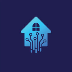 digital home abstract logo modern style
