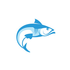 fish abstract logo modern style