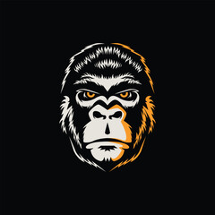 gorilla abstract logo modern style