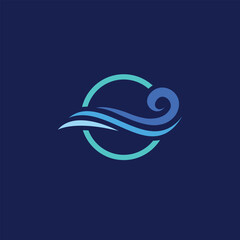 sea abstract logo modern style