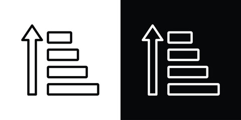Sort amount up icon set in line.