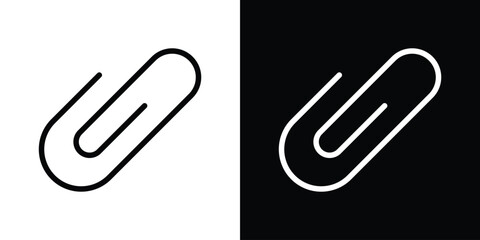 Paperclip icon set in line.