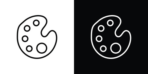 Palette icon set in line.