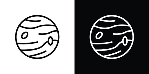 Mercury icon set in line.