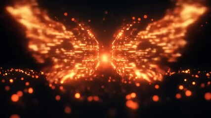 Fiery Butterfly Wings Sparkle. - Powered by Adobe
