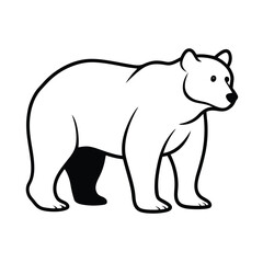 Fototapeta premium BEAR silhouette design for market and brands