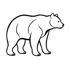 Fototapeta premium BEAR silhouette design for market and brands