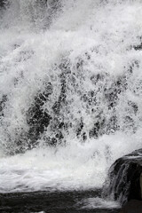 Individual sheets and drops of Wadsworth Falls with stop action.