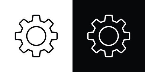 Settings icon set in line.