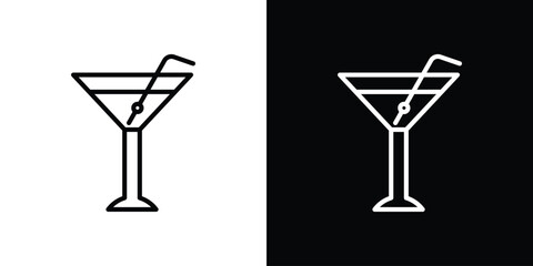 Cocktail icon for social media, app, and web design. Vector illustration.