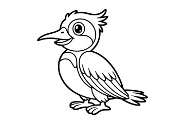 Fototapeta premium coloring page illustration of a bird Generative aI