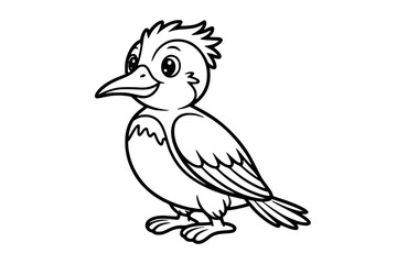 Obraz premium coloring page illustration of a bird Generative aI
