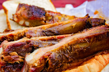 Smoked ribs in Northport Alabama, Southern-style barbecue