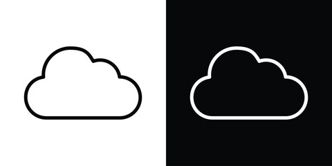 Cloud icon set in line.