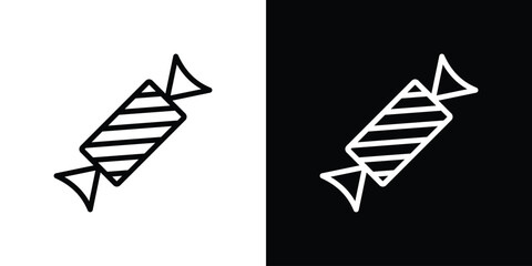 Candy-sweet icon set in line.