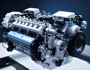 car engine isolated on white