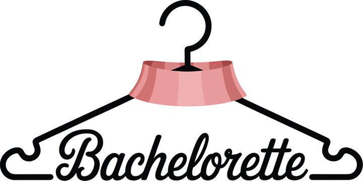 Decorative vector illustration of a bachelorette party concept with pink and black elements - Powered by Adobe