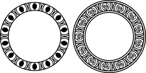 vector frames black on a white background