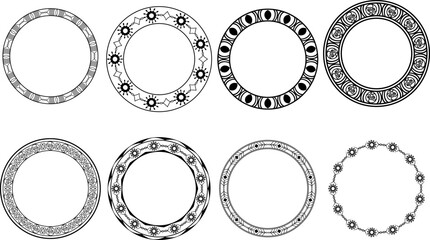 vector frames black on a white background