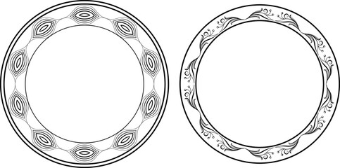 vector frames black on a white background