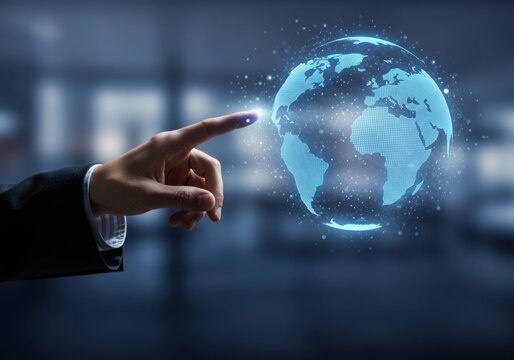 Global network connection digital world interaction