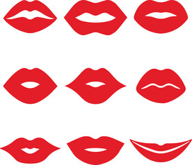 Kiss Mark and Lipstick Impression Icons Pack 
