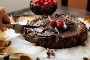 delicate creamy Basque cheesecake