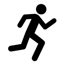 very simple flat and single minimalist Athlete Running Silhouettes