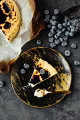 delicate creamy Basque cheesecake