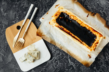 delicate creamy Basque cheesecake