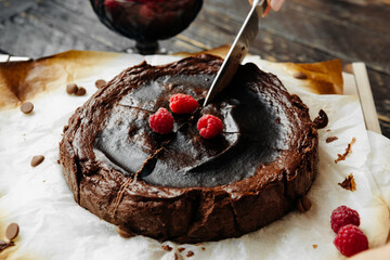 delicate creamy Basque cheesecake