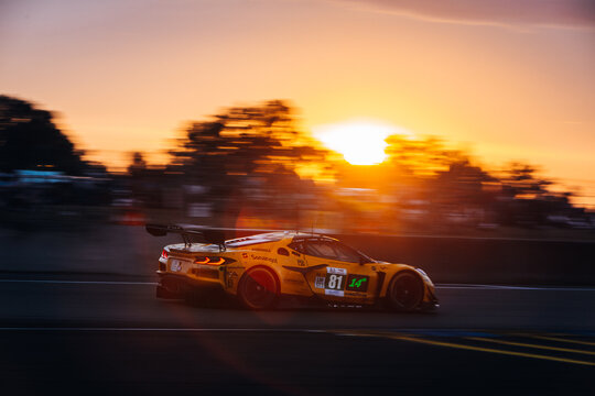 Chevrolet Corvette TF sport GT3 run fast at the night