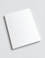 Blank White Booklet Mockup on White Background