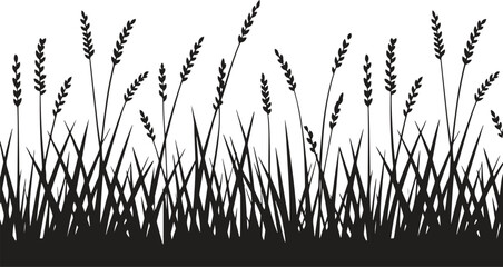 A black corn field. Maize field silhouette design vector illustration	
