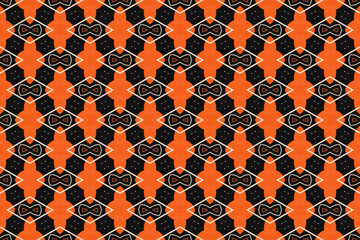 Seamless Fashion Shape Texture Digital Graphic Symmetric Geometric Fabric Wallpaper Visual Template Perspective Endless Interior Background Cloth Decoration Textile Art Tile Design Luxury Pattern.