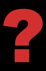 Red question mark, the concept of solving important issues