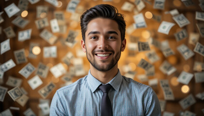 a person connected globally through digital networks, navigating the future of business in the city