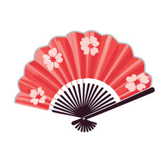 Japanese Culture Fan Icon: Traditional Fan Isolated Vector Illustration for Cultural Designs