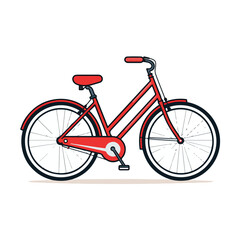 Obraz premium Professional Red Bicycle Icon Vector Illustration for Graphic Design Projects