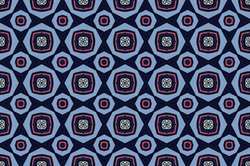 Seamless Fashion Shape Texture Digital Graphic Symmetric Geometric Fabric Wallpaper Visual Template Perspective Endless Interior Background Cloth Decoration Textile Art Tile Design Luxury Pattern.