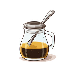 Professional Vector Illustration of an Isolated Vinaigrette Utensil Pot Icon