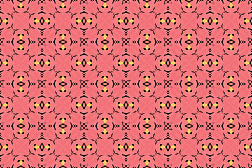 Seamless Fashion Shape Texture Digital Graphic Symmetric Geometric Fabric Wallpaper Visual Template Perspective Endless Interior Background Cloth Decoration Textile Art Tile Design Luxury Pattern.