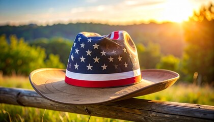hat of american flag