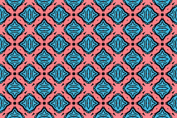 Seamless Fashion Shape Texture Digital Graphic Symmetric Geometric Fabric Wallpaper Visual Template Perspective Endless Interior Background Cloth Decoration Textile Art Tile Design Luxury Pattern.