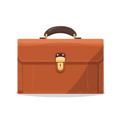 Professional Flat Design Business Briefcase Icon Vector Illustration
