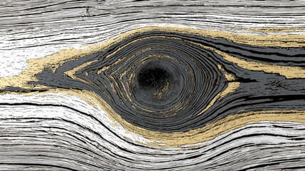 close-up of a white wooden texture with golden veins