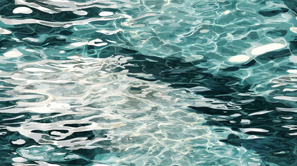Realistic photo of turquoise colored water texture in a swimming pool that glitters and reflects from the sun.
