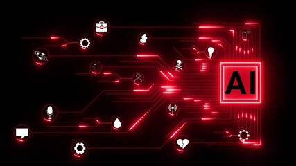 ai agent- businessman working with virtual reality at office. Multi agent AI systems concept on black background. AI driven solutions streamline workflows, Decision, Automate daily Tasks.